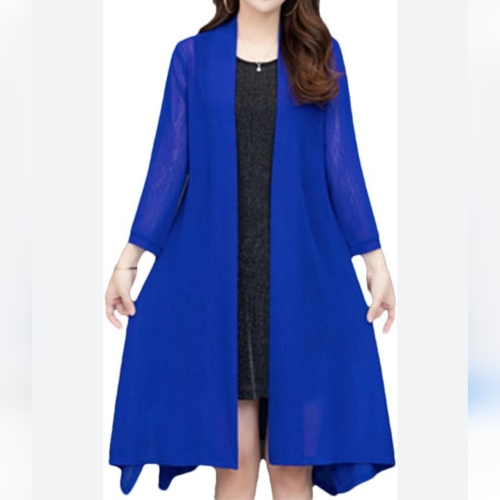 Florentine Petites Royal Blue Long Lightweight Cardigan